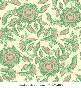 Seamless floral pattern-delicate interlacing branches of flowers and buds,model for design of gift packs, patterns fabric, wallpaper, web sites, etc.