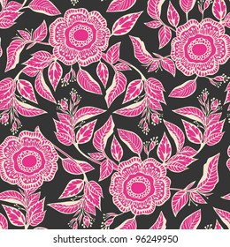 Seamless floral pattern-delicate interlacing branches of flowers and buds,model for design of gift packs, patterns fabric, wallpaper, web sites, etc.
