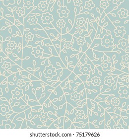 Seamless floral pattern.Endless texture with small daisy.