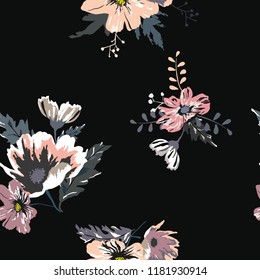 Black Floral Pattern High Res Stock Images Shutterstock