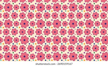 Nahtloses Blumenmuster.Handgezeichneter abstrakter Sommer und Wildblumen im Doodle-Stil. Design für Stoff, Tapete, Druck, Druck, Textilien, Umhüllungspapier, Vektorgrafik.