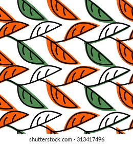 seamless floral  pattern.Leaves and stripes