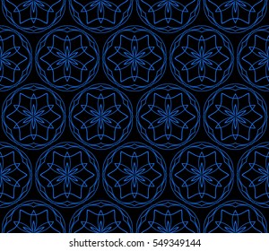 seamless floral patterns. black, blue color. for invitations, wallpaper. Vector illustration.