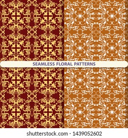 Seamless floral patterns with floral and botanical elements. Flower texture.  print for textiles, wallpaper design, turn paper, packaging design.