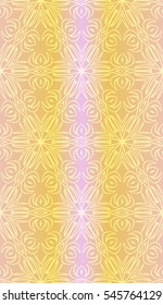 Seamless floral patterns. Golden color. Vector illustration. Texture for design wallpaper, pattern. ethnic ornament