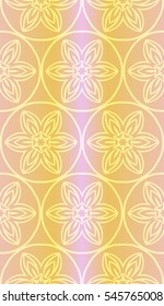 Seamless floral patterns. Golden color. Vector illustration. Texture for design wallpaper, pattern. ethnic ornament