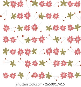 Seamless floral patterns in illustration style, designed for backgrounds, packaging, and elegant design projects illustration