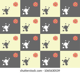 Seamless floral patterns vector illustration background. Colorful seamless pattern of blood and flower in an abstract creative template design