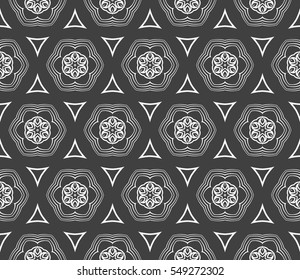 Seamless floral patterns. Vector illustration. Texture for design wallpaper, pattern. ethnic ornament