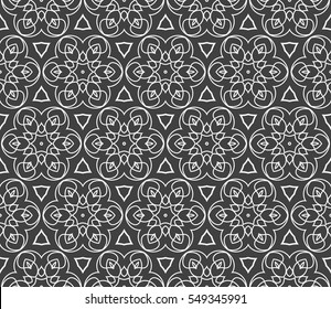Seamless floral patterns. Vector illustration. Texture for design wallpaper, pattern. ethnic ornament