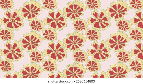 Seamless floral patterns, Vintage floral textures for backgrounds, wallpapers, textiles and fashion.