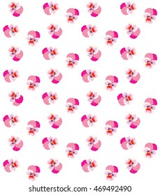 Seamless floral patterns. Violets on the white background. Retro style texture.