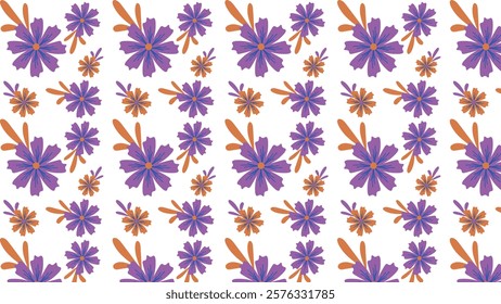 Seamless floral pattern.Small flowers are scattered over the background