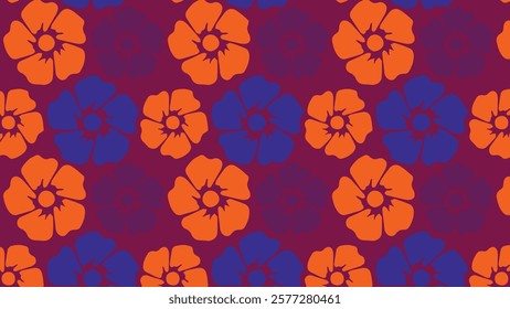 Seamless floral pattern.Small flowers are scattered over the background