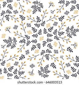Seamless  floral pattern.Vector illustration on white background.