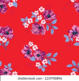 Seamless Floral Pattren Flower Vector Stock Vector (Royalty Free ...