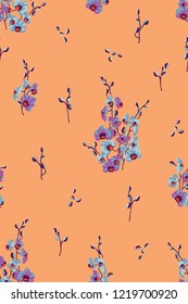 Seamless floral pattren with flower in vector.