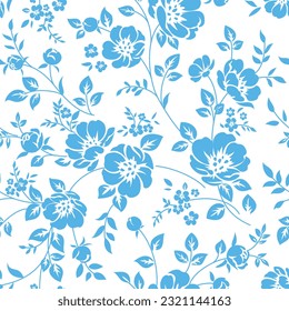 Seamless floral pattren isolated on white background