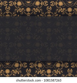 Seamless floral patttern and space for your text.