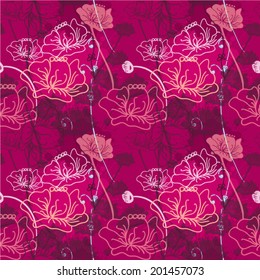 Seamless floral pink pattern