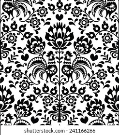 Seamless Floral Polish Folk Pattern 