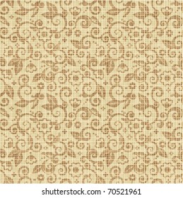 Seamless floral print canvas background (you see 4 tiles)