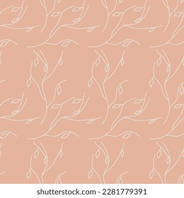 Seamless floral print in powdtr tones