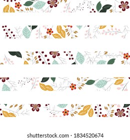 seamless floral print with stripes
