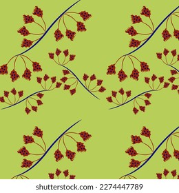 Patrón rojo y verde sin florituras