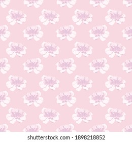 Seamless floral repeat pattern, peony pattern, flower vector background, cute floral pattern.