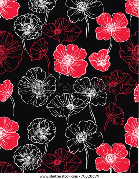 Seamless Floral Repeat Pattern Suitable Repeat Stock Vector Royalty Free 70828699