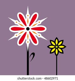  Seamless floral retro border