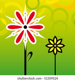  Seamless floral retro border