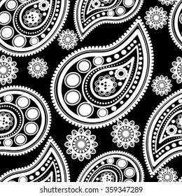 Seamless  floral retro doodle pattern 