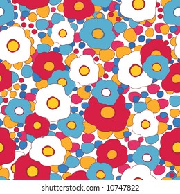 seamless floral retro pattern