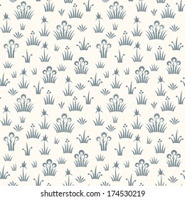 Seamless floral retro pattern of classic style