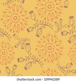 seamless floral retro pattern for wallpaper
