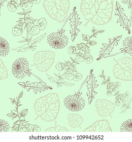 patrón retro floral sin fisuras para papel tapiz