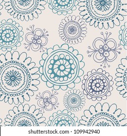 seamless floral retro pattern for wallpaper