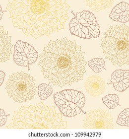 seamless floral retro pattern for wallpaper