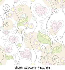 seamless floral romantic wallpaper