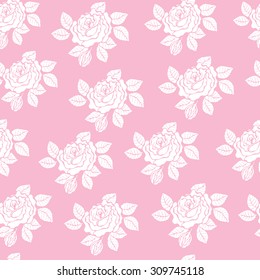 Seamless floral rose pattern
