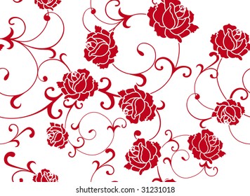Seamless Floral Rose pattern