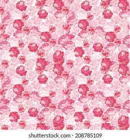 Fondo de rosas florales sin soldadura - textura, diseño, papel de pared - en vector