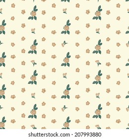 Seamless floral rustic background with flowers 