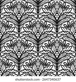 seamless floral scribble pattern background, motifs floral hand drawn, scribble style, scallop pattern, design for seamless floral pattern, printing, wrapping, background and craft