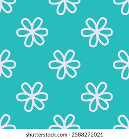 seamless floral simple vector pattern flowers, perfect for textiles, wallpapers, packaging, and digital projects. This stylish botanical design is ideal for spring, summer textile
