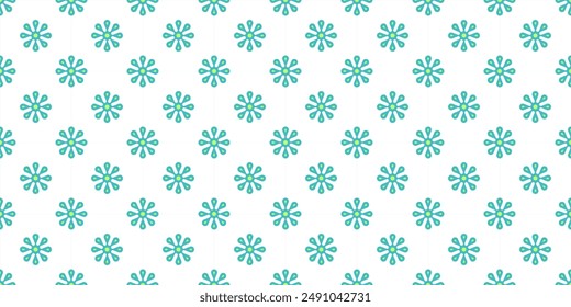 Patrón floral y copo de nieve sin costuras con decoraciones de vacaciones de invierno