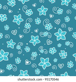 Seamless floral spring background