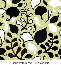 Seamless floral spring bold vector pattern design